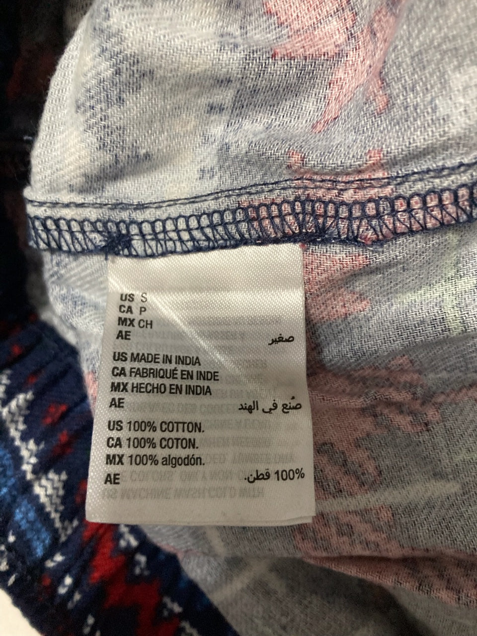 CLUB ROOM Holiday Lights Fleece Drawstring Pajama Pants BLUE S