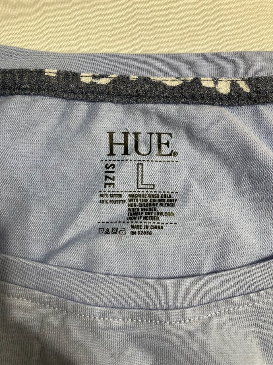 HUE Super Soft Pajama 2 Piece Set BLUE L