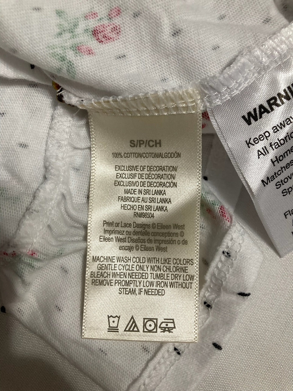EILEEN WEST Cotton Peached Jersey WHITE S
