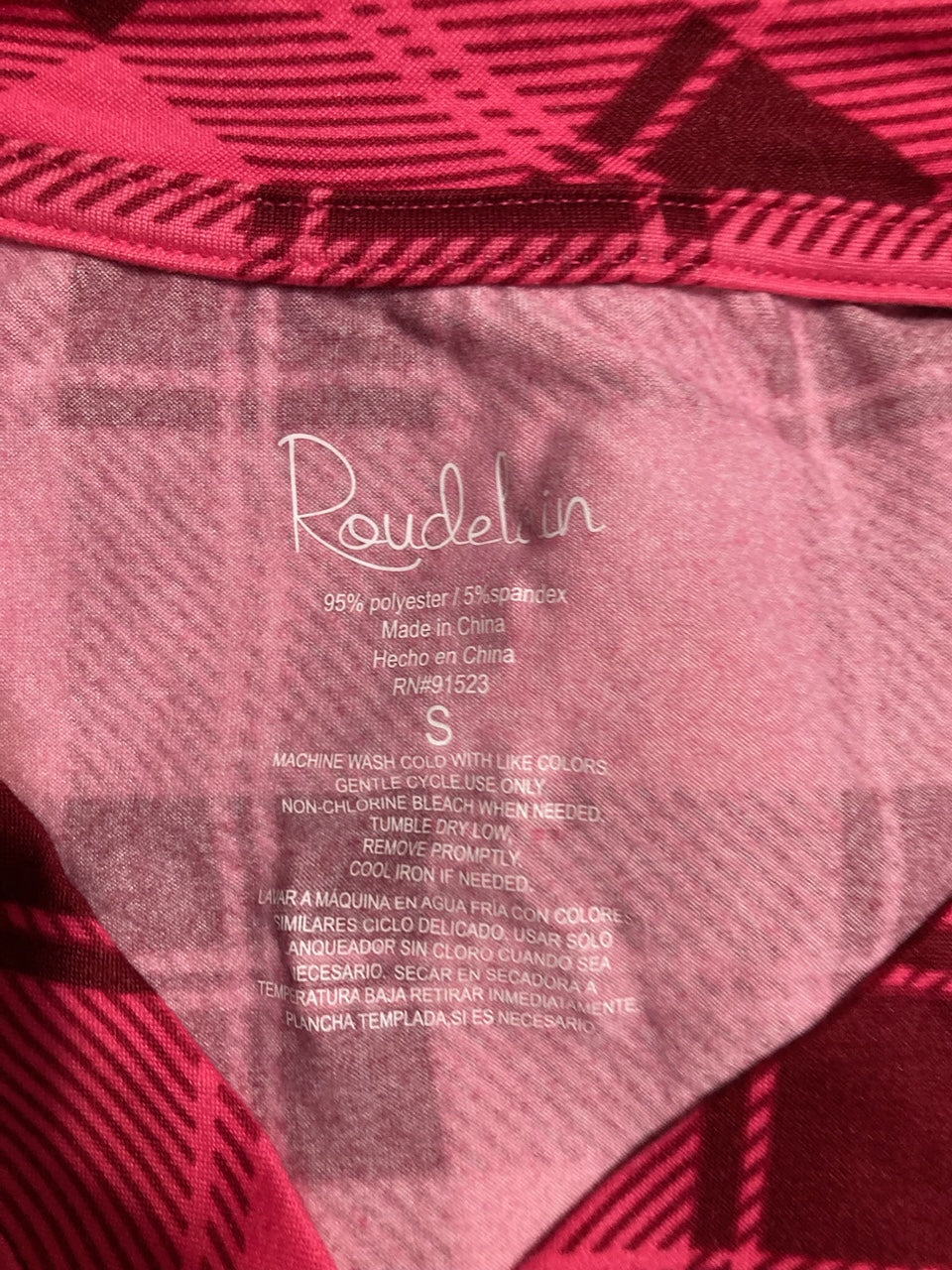 ROUDELAIN Long-Sleeve Henley Sleepshirt RED S