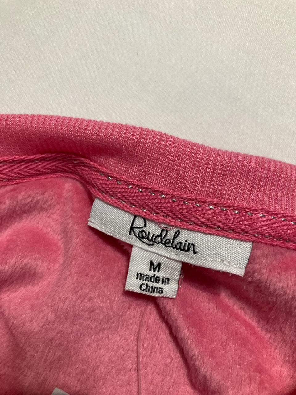 ROUDELAIN 2 Pc Stretch Fleece Sleepwear PINK M