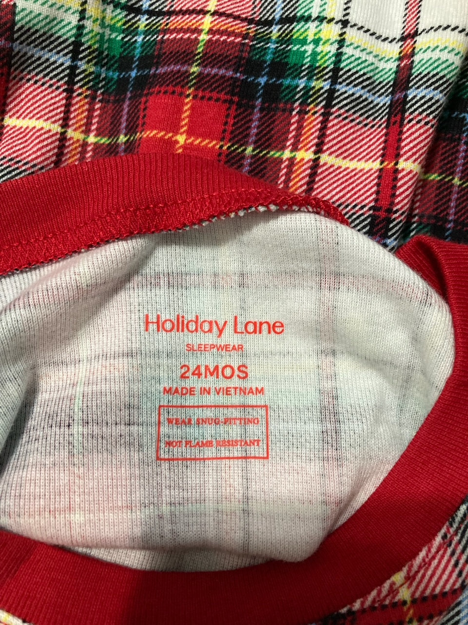 HOLIDAY LANE Festive Holiday Pajama RED 24MO