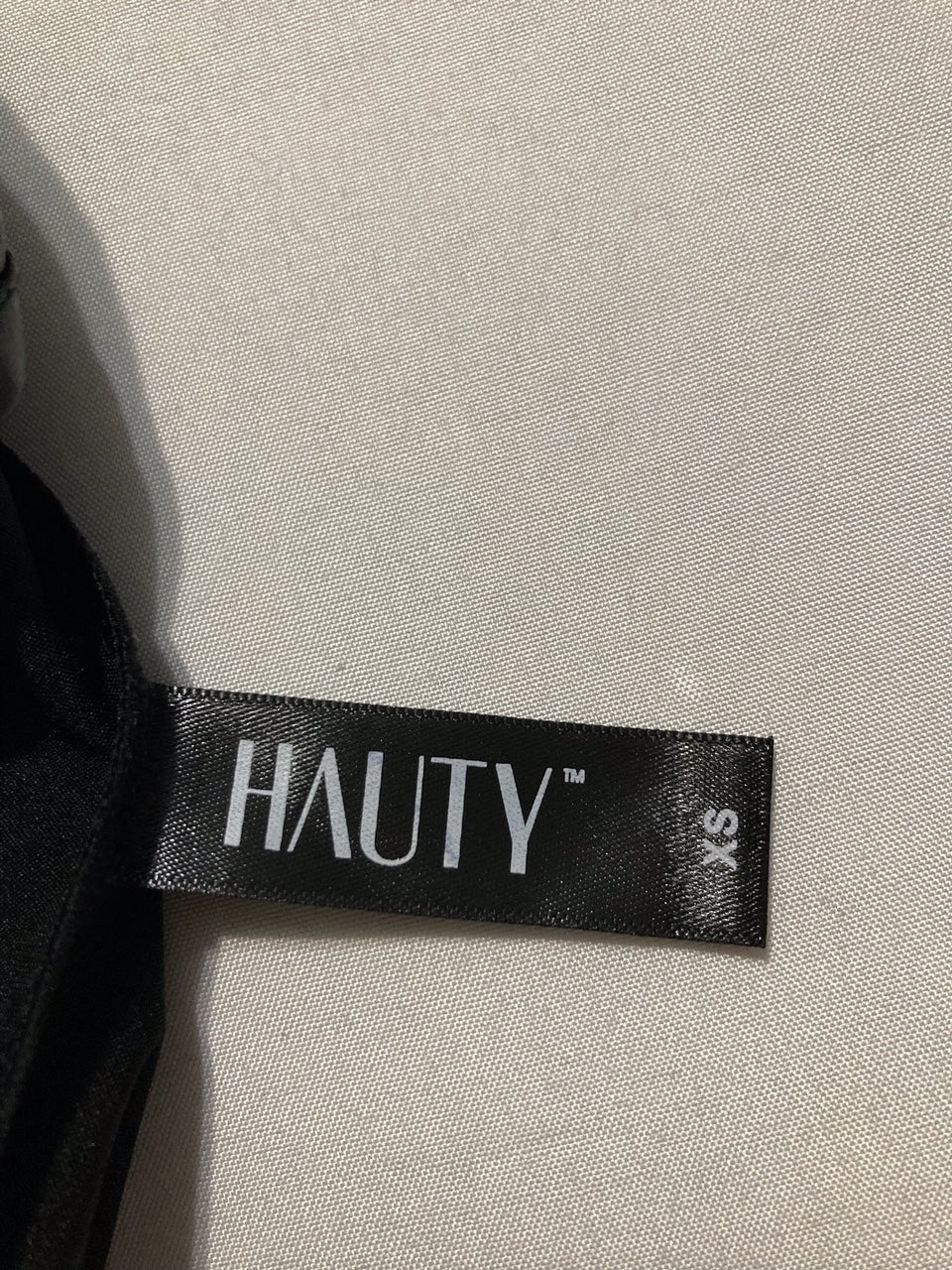 HAUTY Faux Leather Lace-Up Back Bodysuit BLACK XS