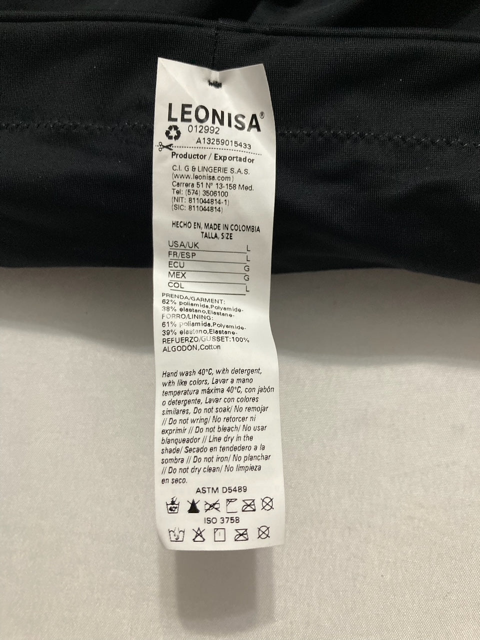 LEONISA Shapewear Shorts for Women Tummy Control BLACK L