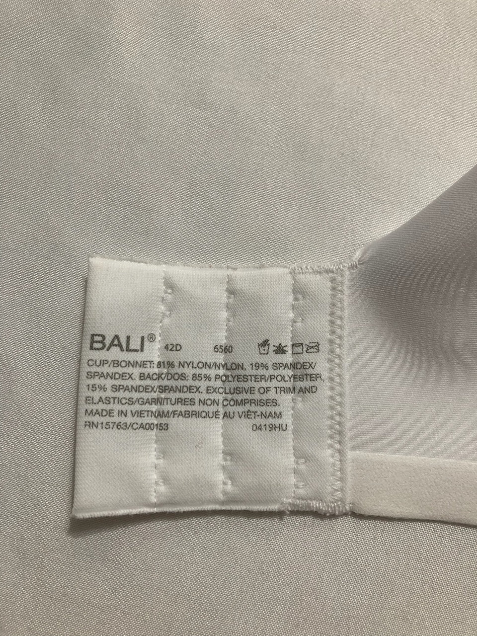NWD BALI One Smooth U Eversmooth Underwire Bra WHITE 42D