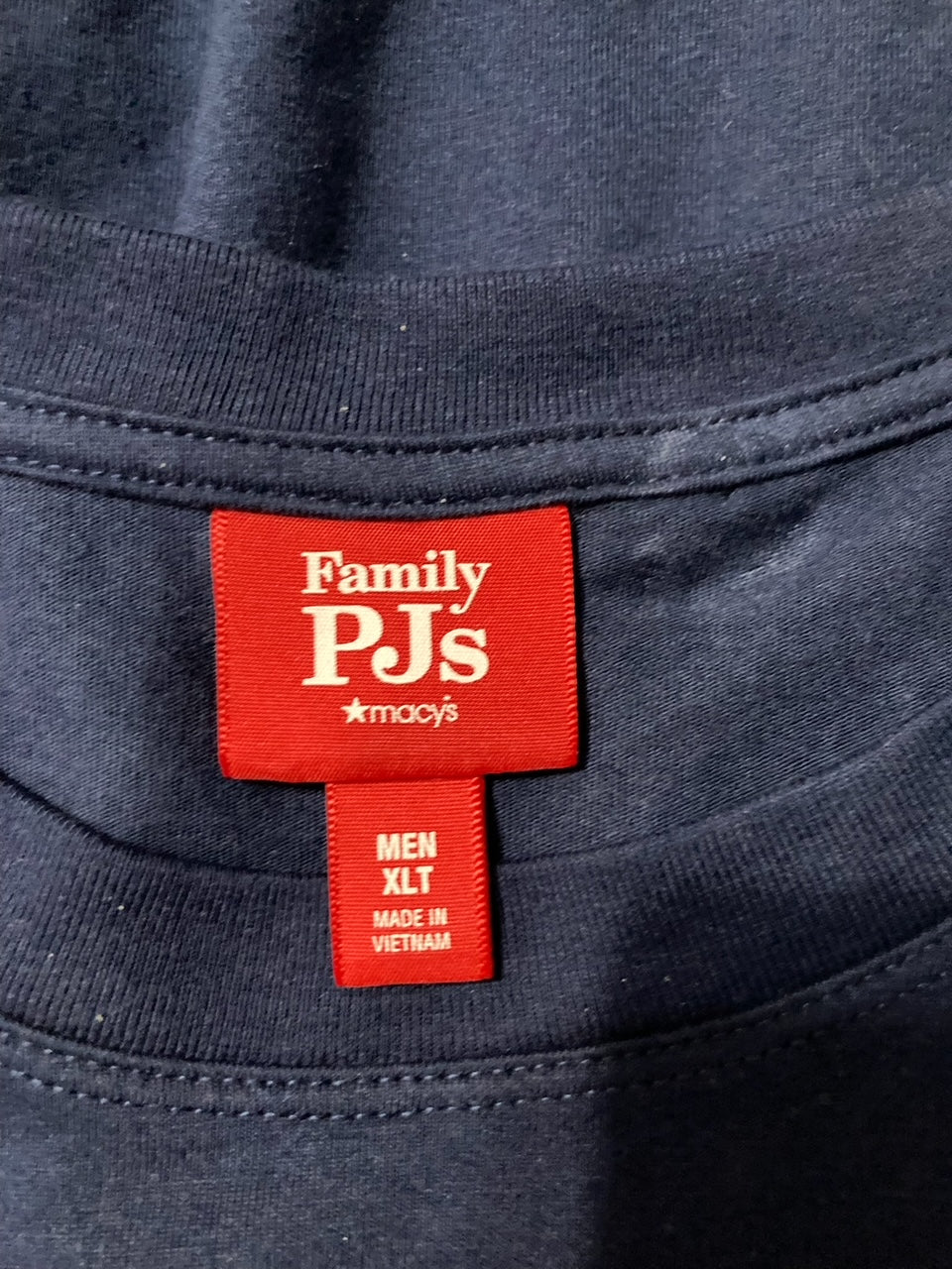 FAMILY PJ long sleeve Pajama top Men BLUE XLT