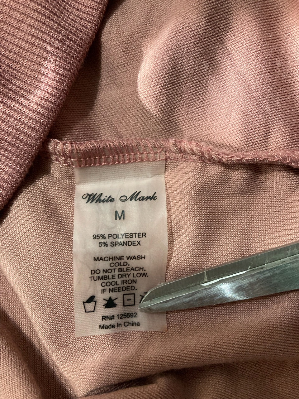 WHITE MARK Velour Tracksuit Loungewear 2pc Set ROSE M