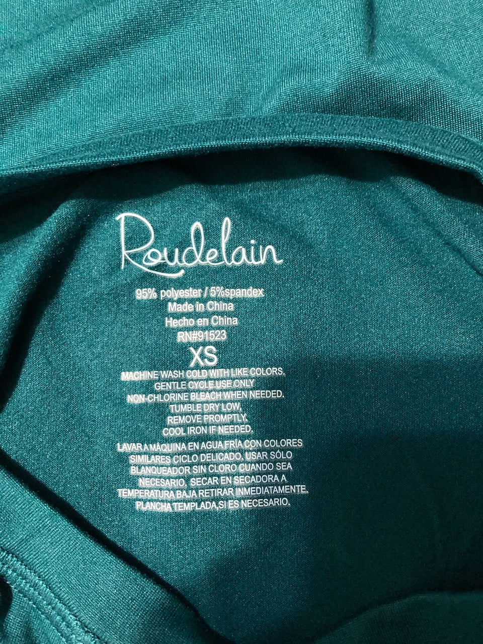 ROUDELAIN Waffle-Knit Pajamas Top TEAL EDEN XS