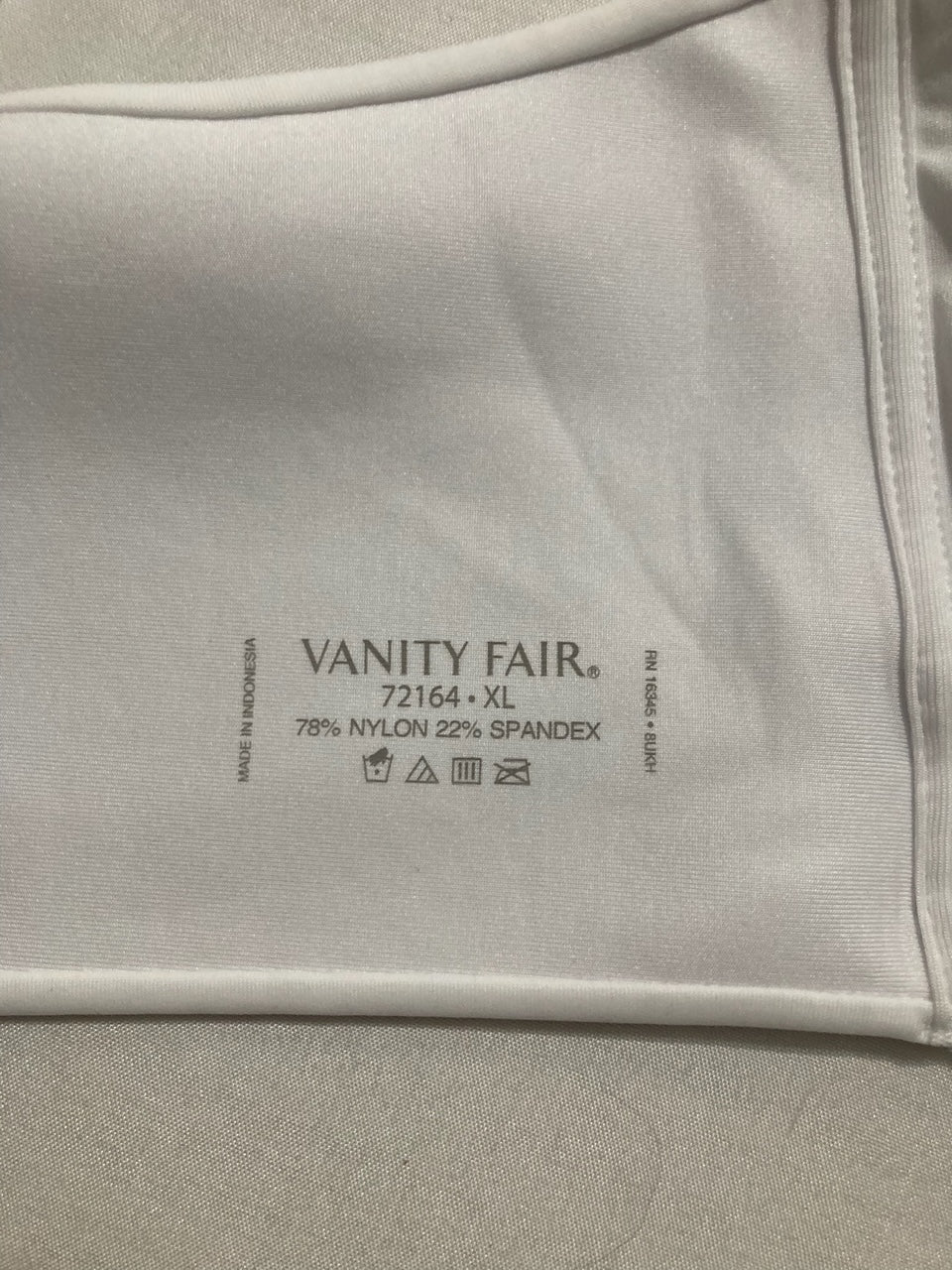 VANITY FAIR Beauty Back Smoothing Wireless Bra WHITE XL