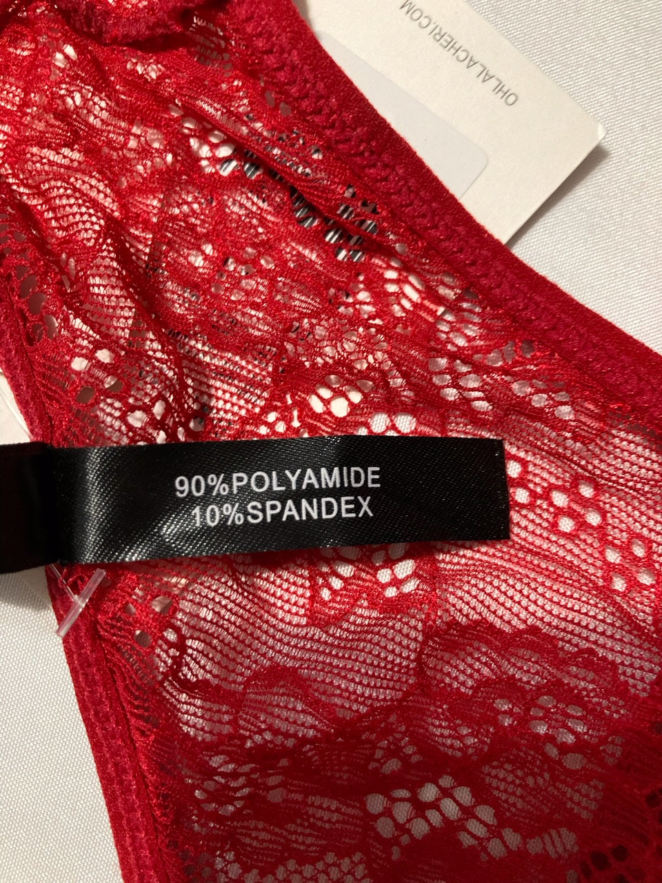 OH LA LA CHERI Charlena Crossover High Waist Panties RED L/XL