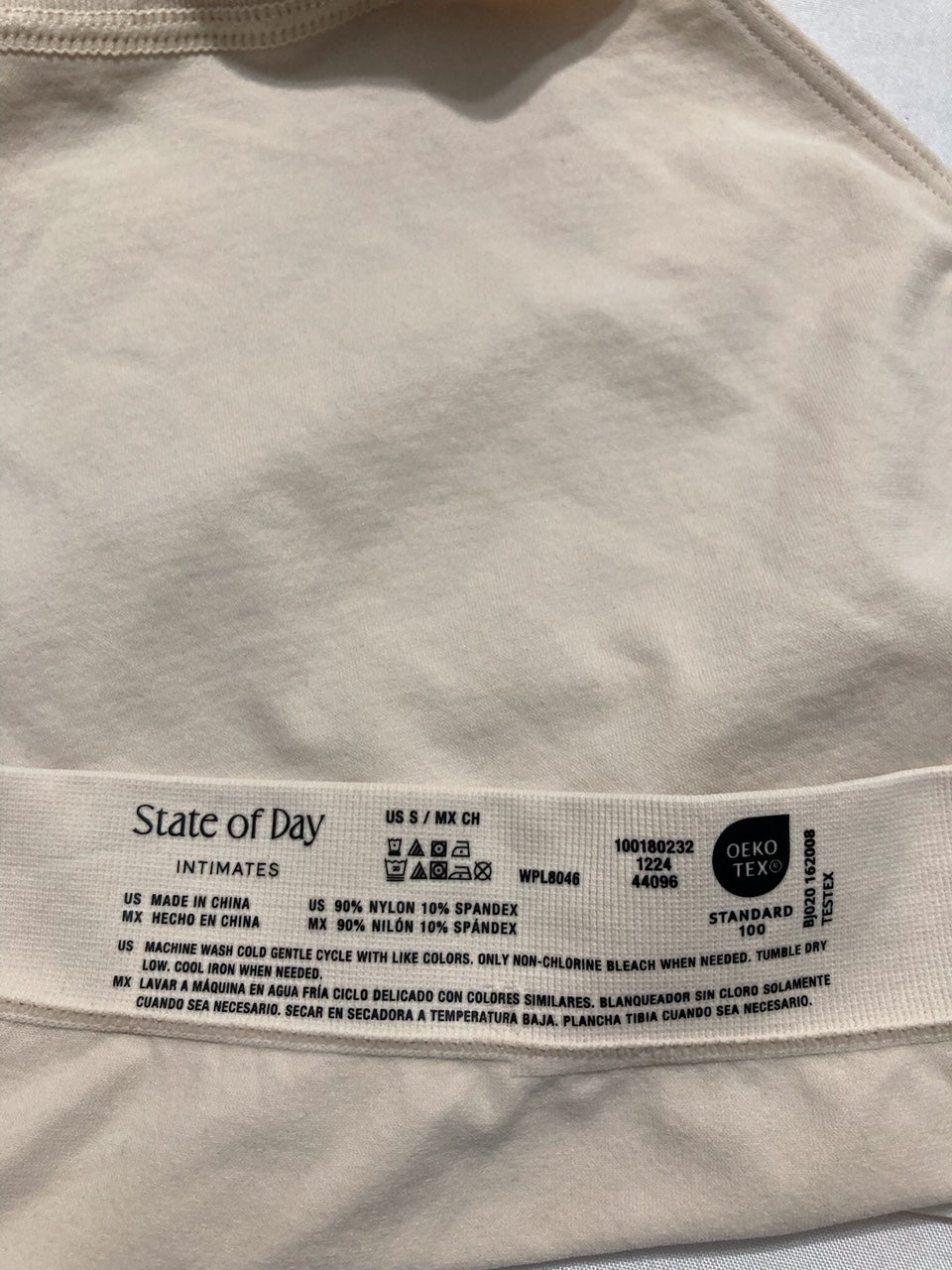 STATE OF DAY Seamless High-Cut Underwear BEIGE S