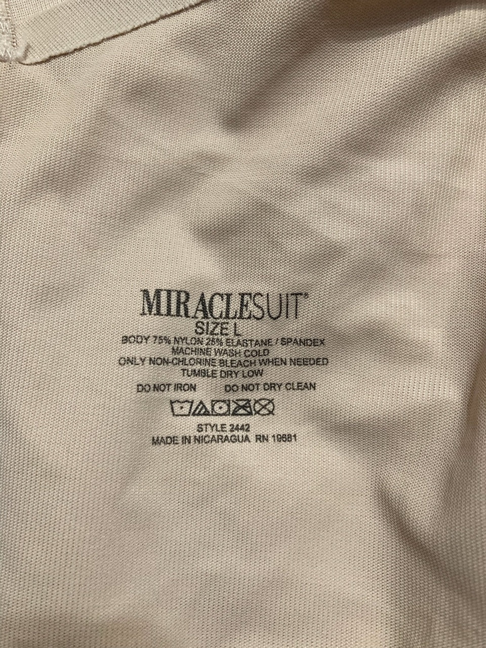 MIRACLESUIT Firm Control Low Back All-in-one Bike Shorts BEIGE L