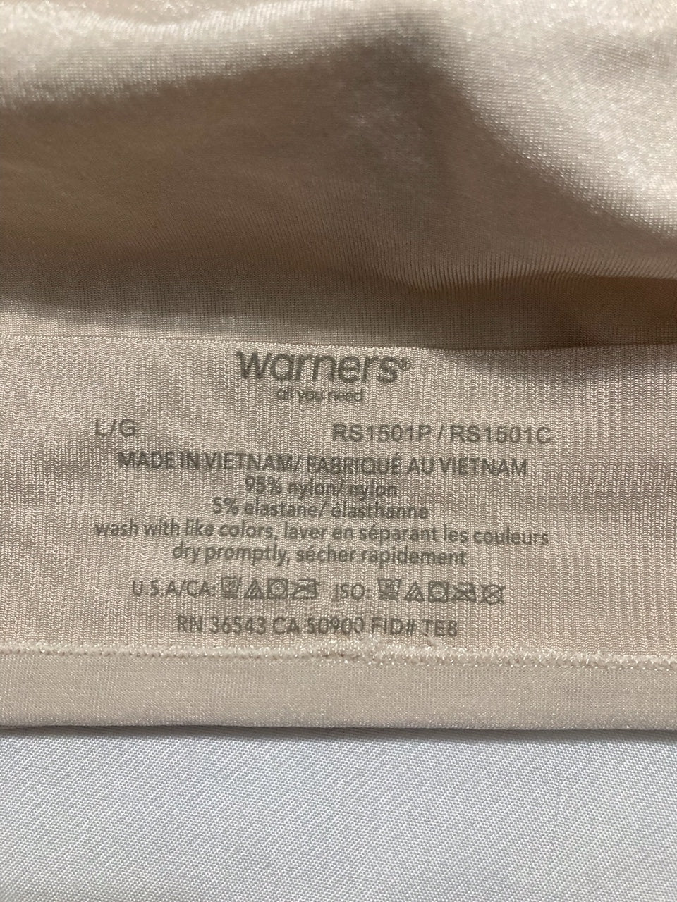 WARNER'S No Pinching No Problems Seamless Brief Underwear BEIGE L