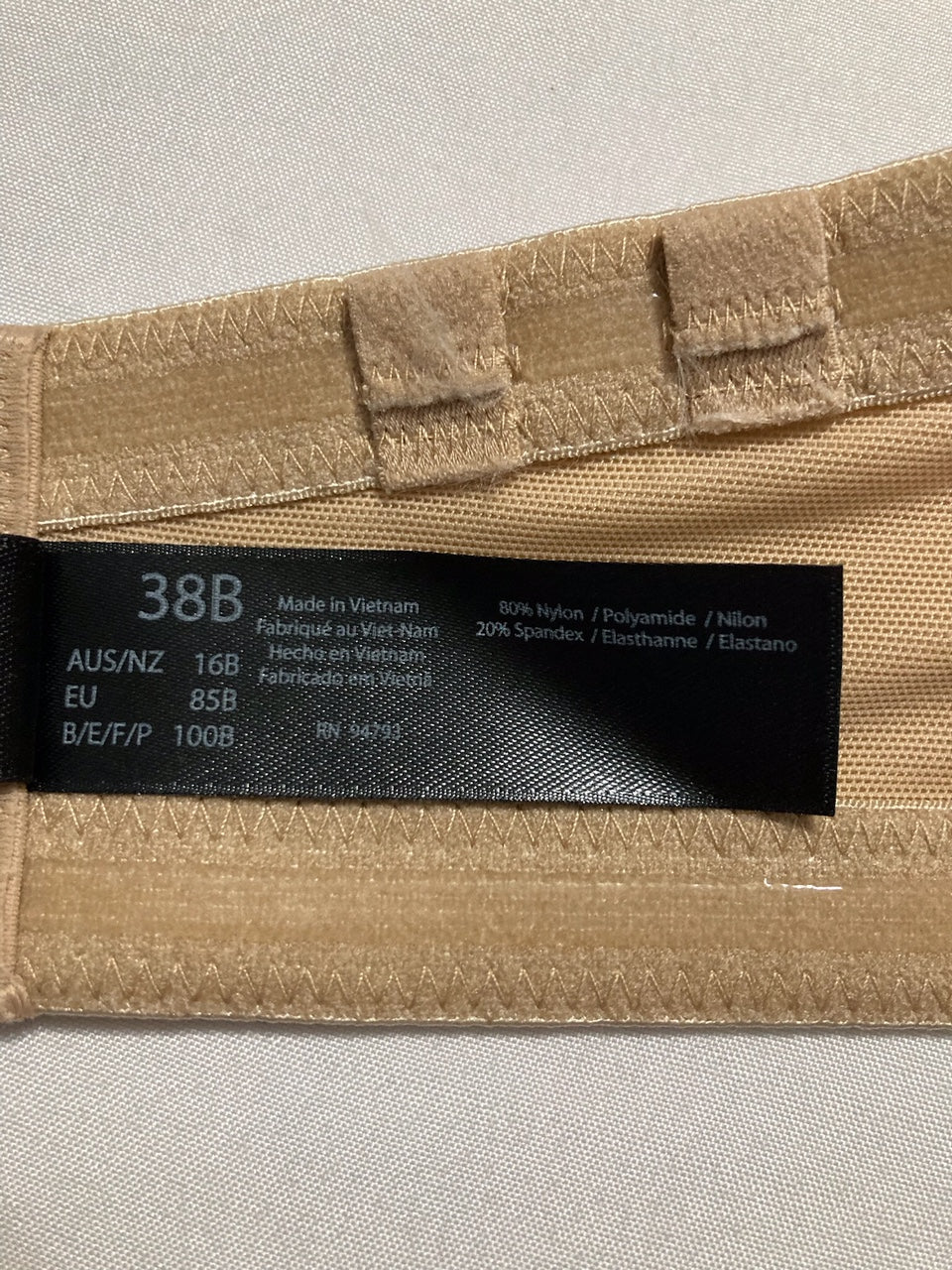 DOMINIQUE Bella Strapless Bra Seamless Hidden Underwire Convertible MOCHA 38B