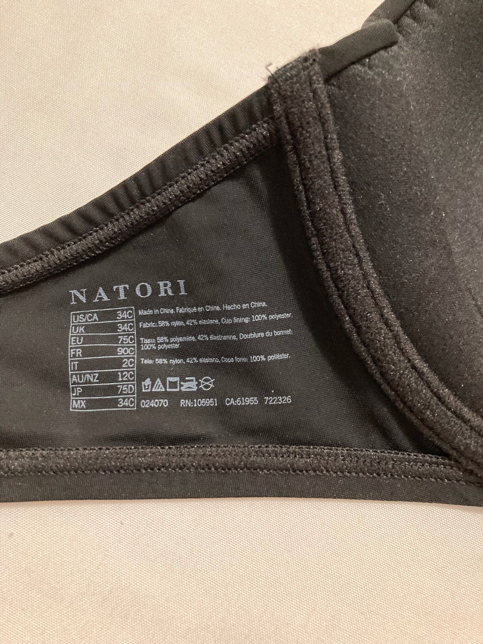 NATORI Verge Convertible Plunge Contour Underwire BLACK 34C