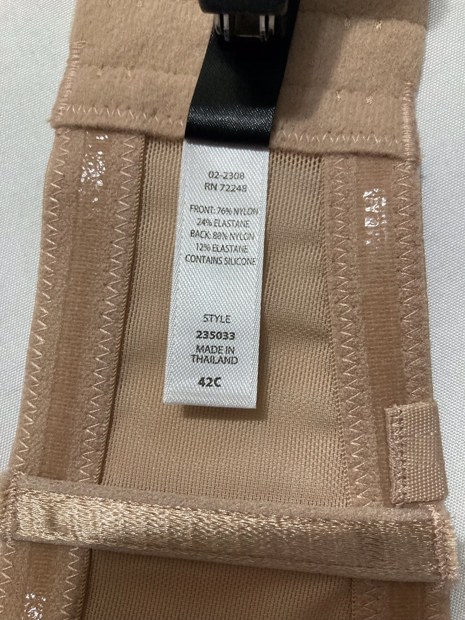 FELINA Paramour Marvelous Strapless Full Busted Underwire Bra BEIGE 42C