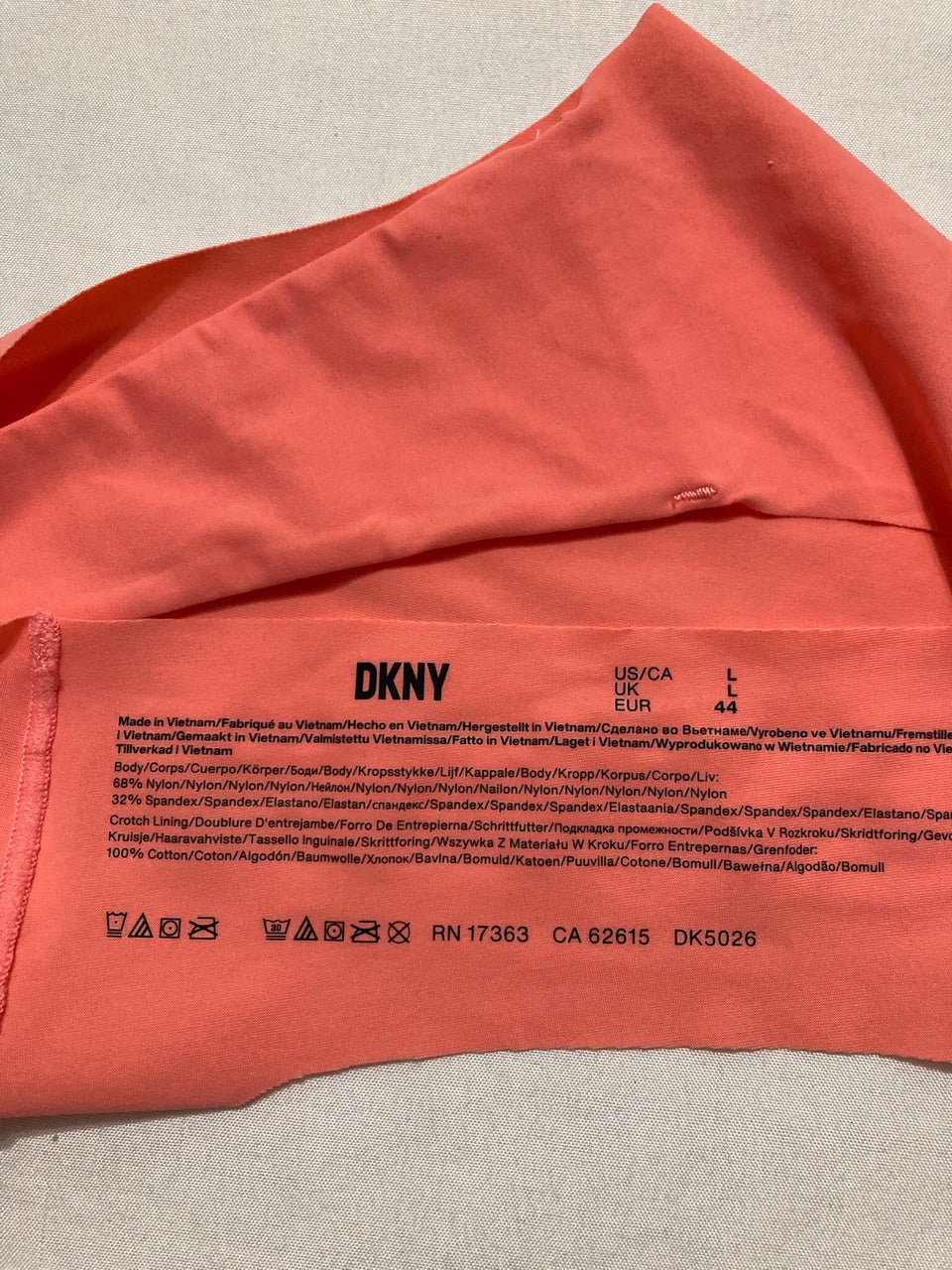 DKNY Litewear Cut Anywear Logo Thong Underwear COPPER L