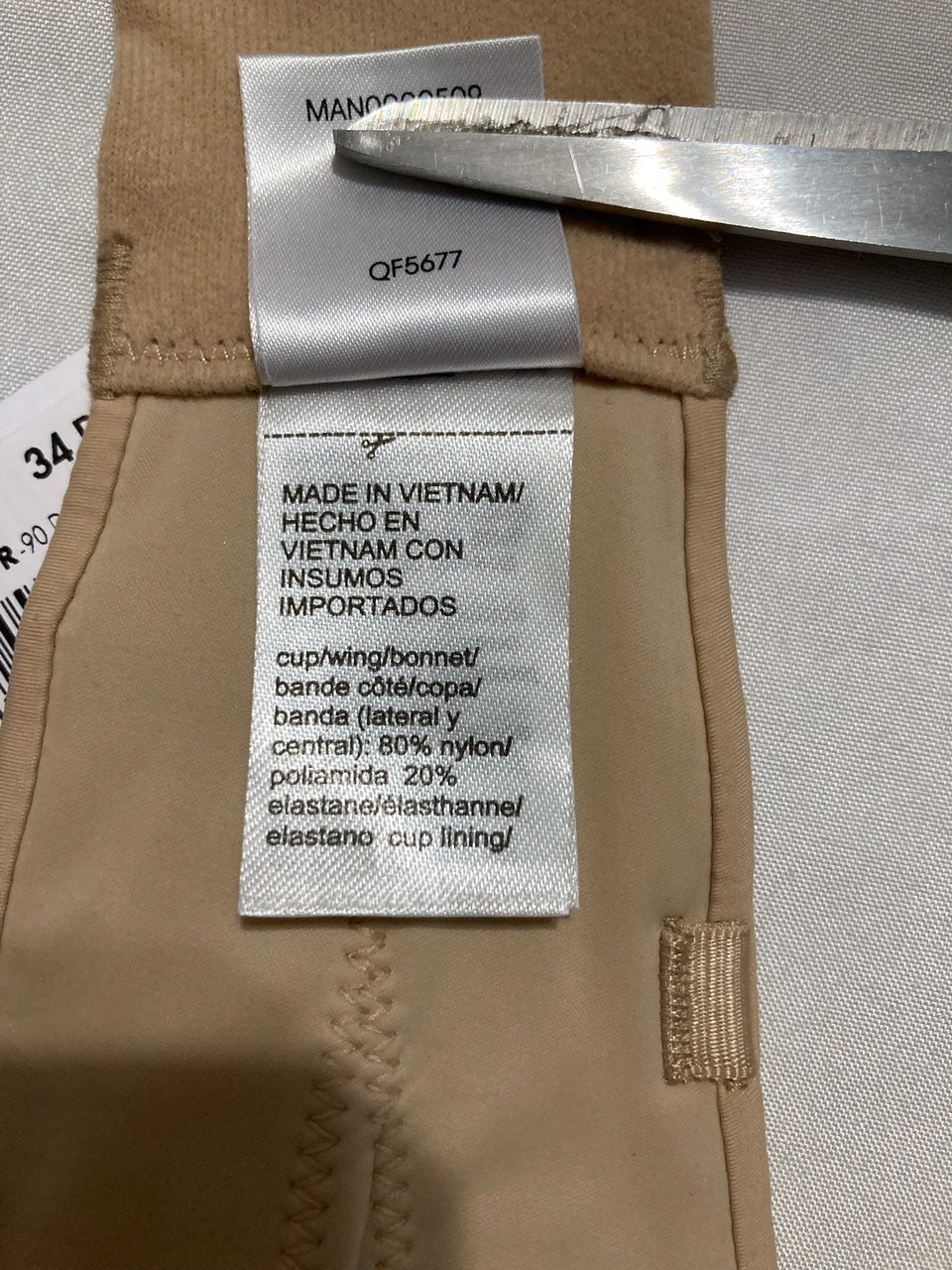 CALVIN KLEIN Perfectly Fit Strapless Convertible Push-Up Bra BARE 34DD