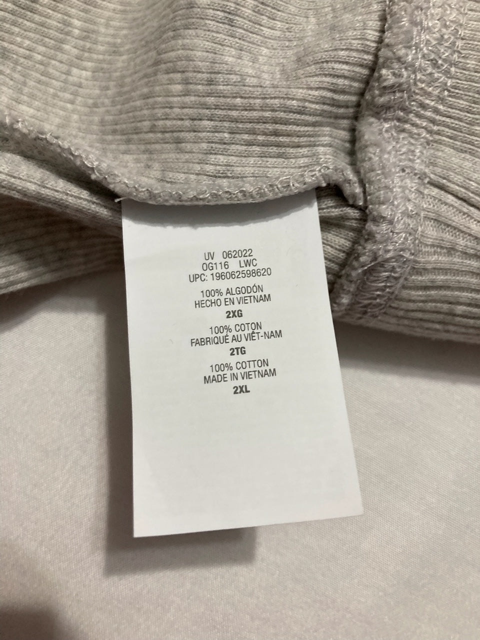 HANES Rib Longline Bralette GREY 2XL