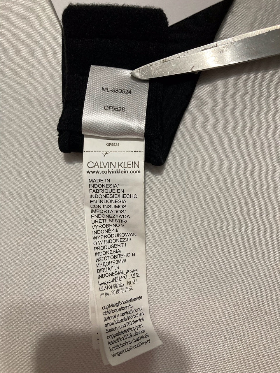 CALVIN KLEIN Push-up Strapless Bra BLACK 30DD