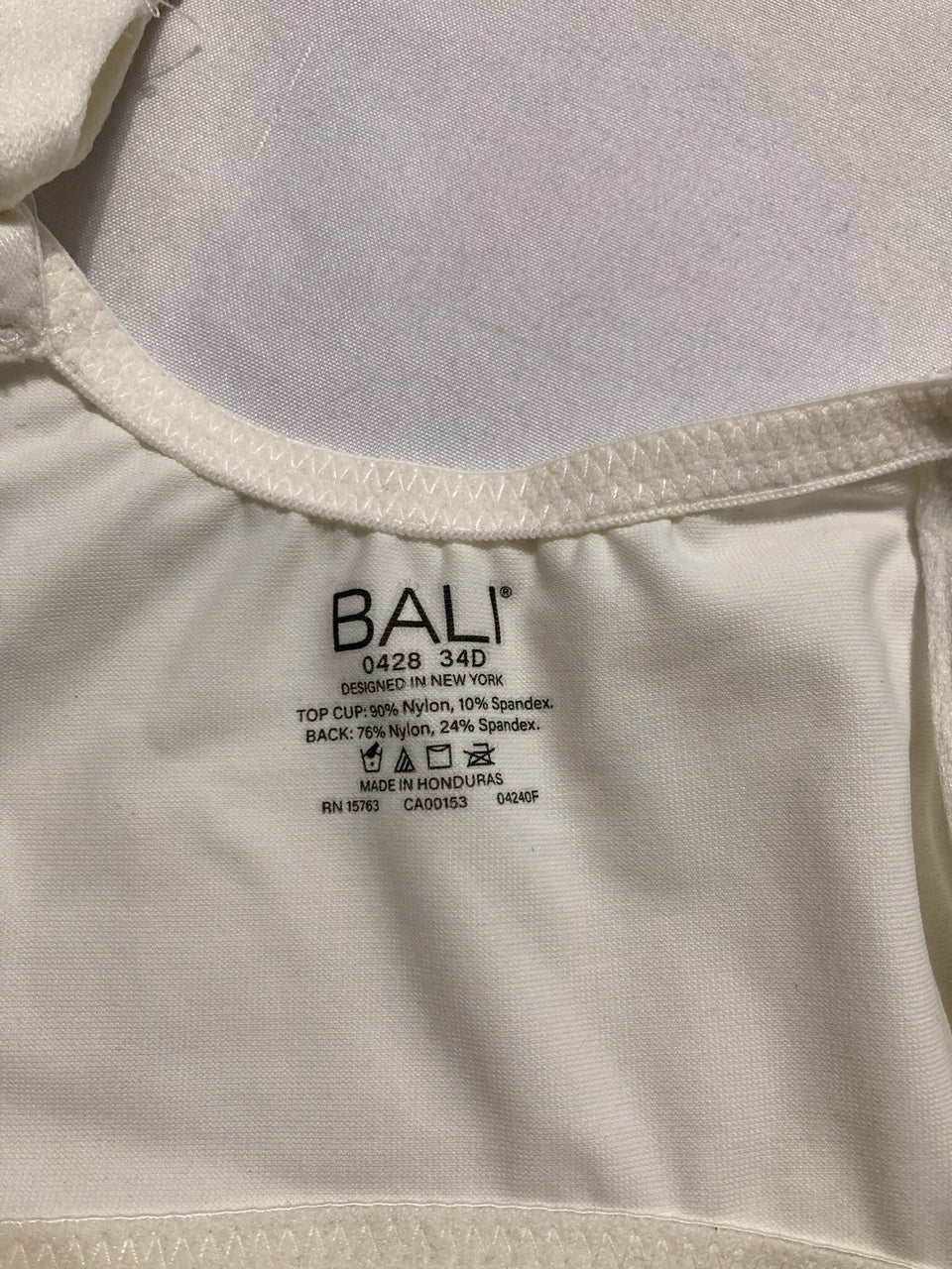 BALI Lilyette Minimizer Underwire Bra with Lace Trim PEARL 34D