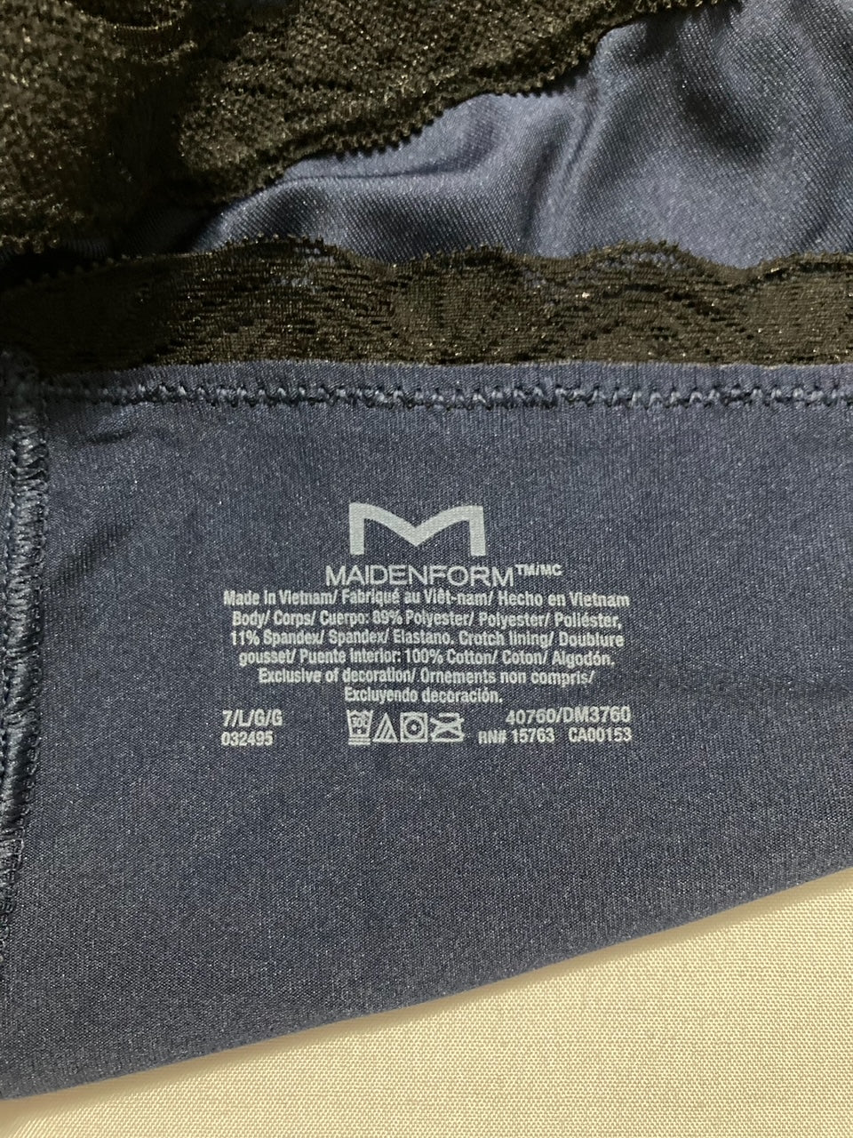 MAIDENFORM One Fab Fit Boyshorts, Low-Rise Fit Microfiber NAVY L