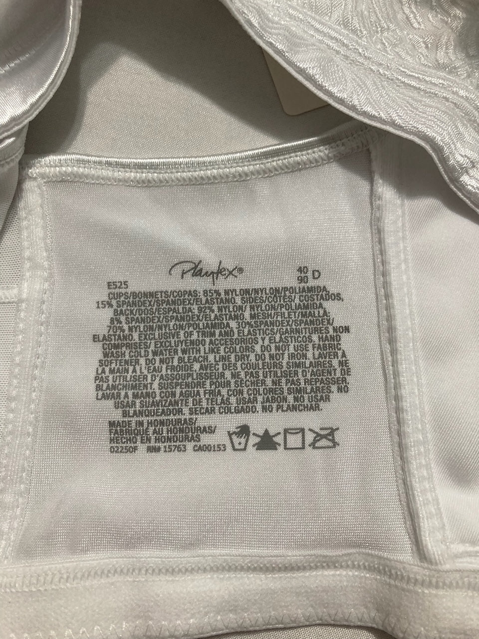 PLAYTEX Front Close Wirefree Back Support Posture Full Coverage WHITE 40D