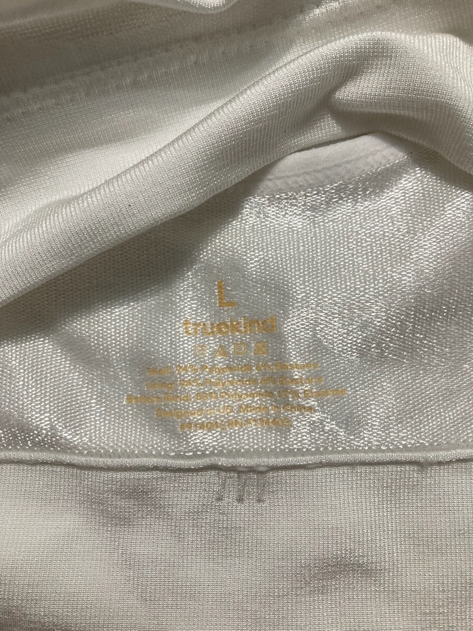 TRUEKIND Daily Comfort Wireless Shaper Bra WHITE L