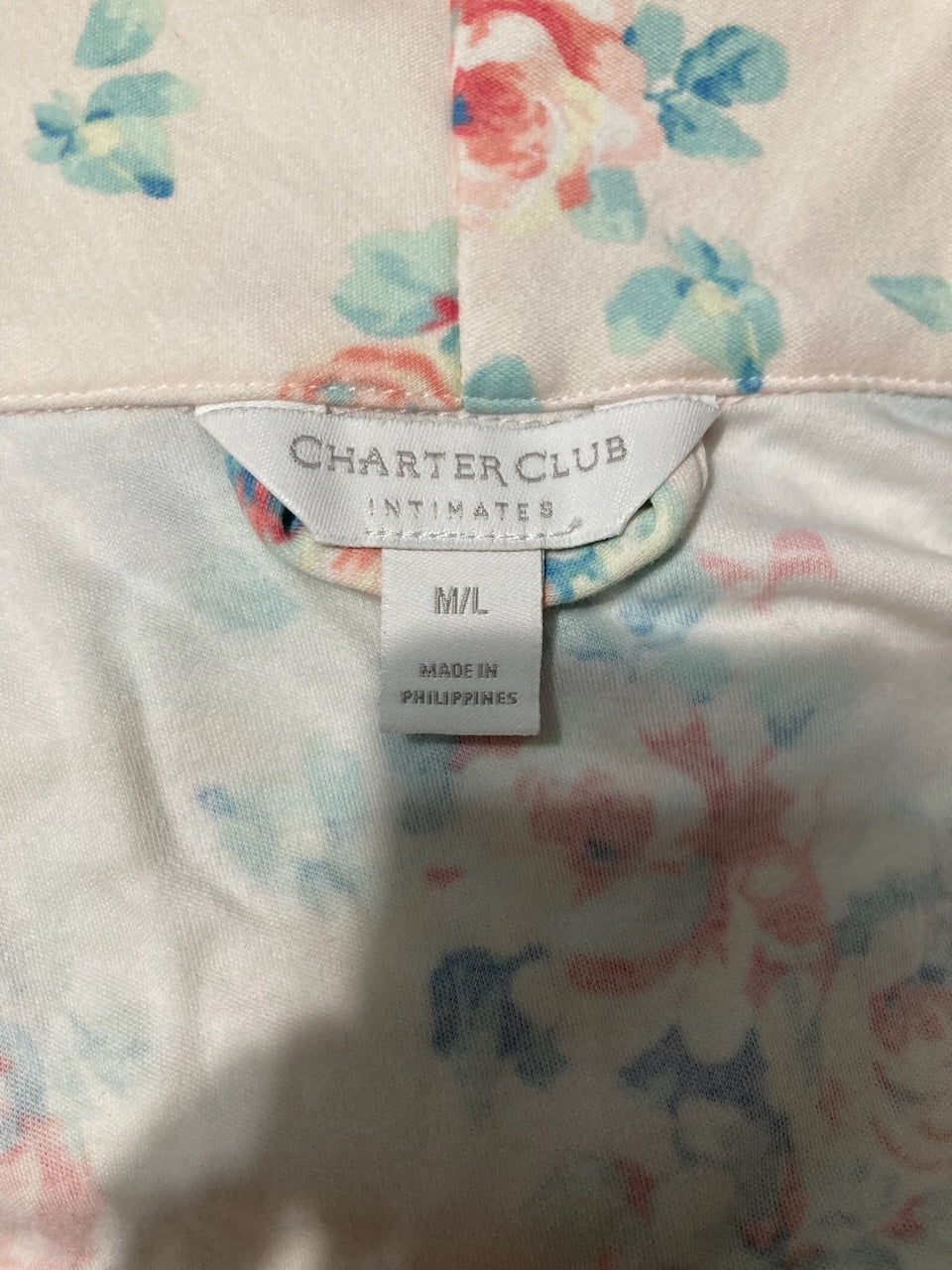 CHARTER CLUB Cotton Floral Belted Robe FLORAL M/L
