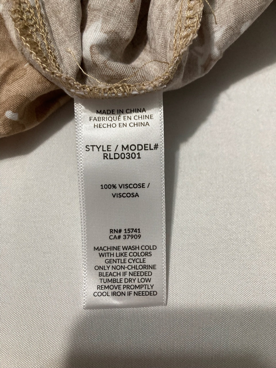 SPLENDID Floral Print Spaghetti Strap Midi Dress BEIGE XL