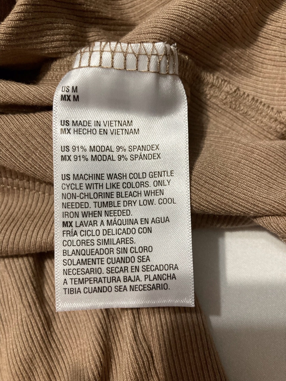 STATE OF DAY Packaged Ribbed Notched-Collar Pajamas Set BROWN M