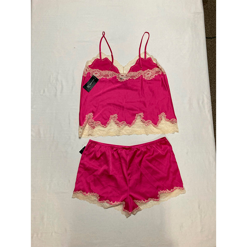 INC Pajama Set Adjustable Straps Pink XS