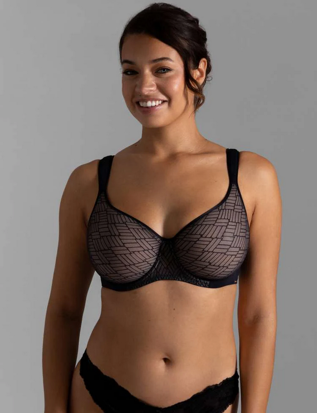 DORINA Curves Leila Moulded Cup Wired Spacer Bra BLACK 34F