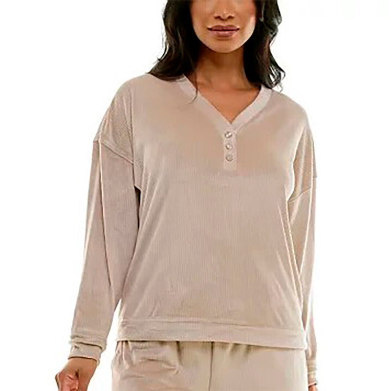 ROUDELAIN Women's Ribbed Velour Pajama Goat S