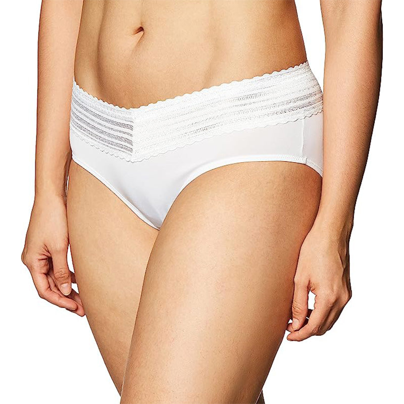 Warner's No Pinching No Problems Dig-Free Comfort Waist with Lace White M