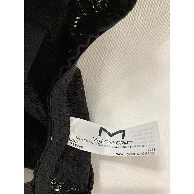 Maidenform Lace Body Briefer Black 38DD