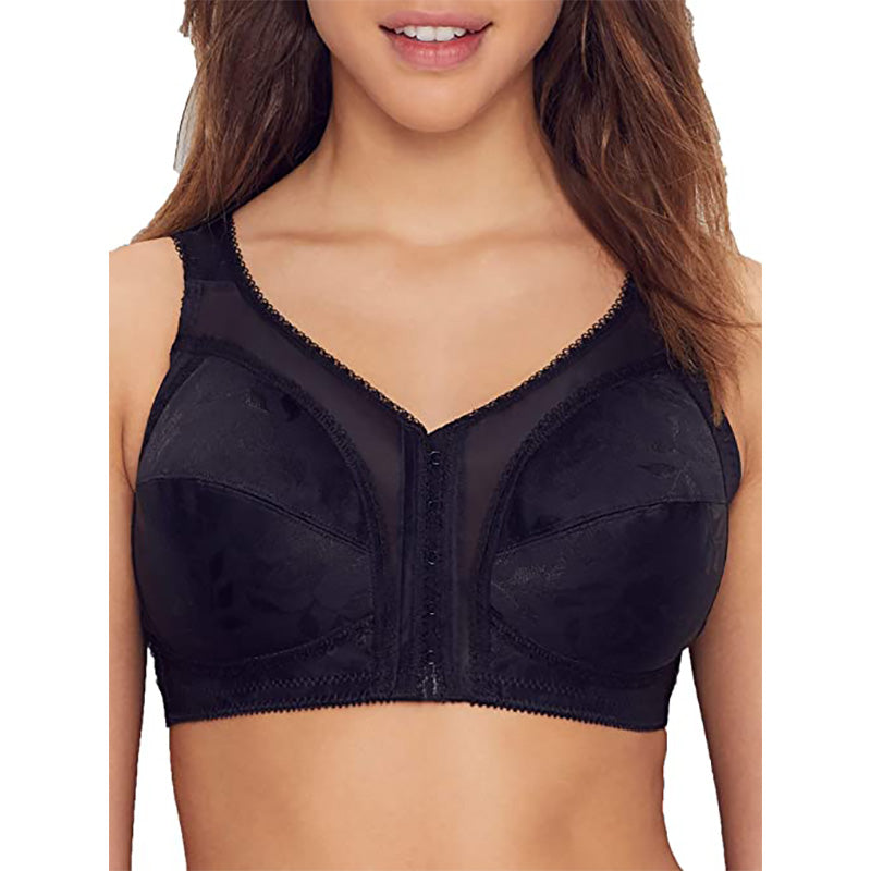 Playtex 18 Hour Supportive Flexible Back Front Close Wireless Bra Black 40D