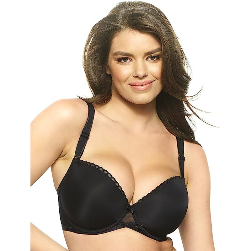 Paramour Lace-Back Demi T-Shirt Bra Black 44DD