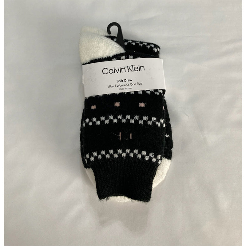 Calvin Klein Soft Crew Socks Black One Size