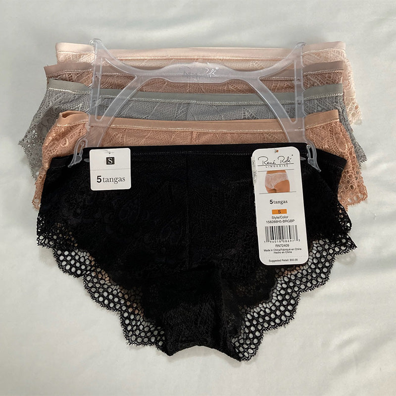 Rene Rofe Lingerie 5pack Underwear Multicolor S
