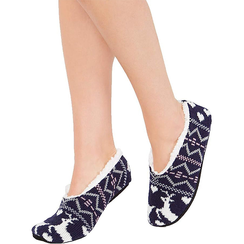 Charter Club Printed Slipper Socks Black, Dark Gray S/M