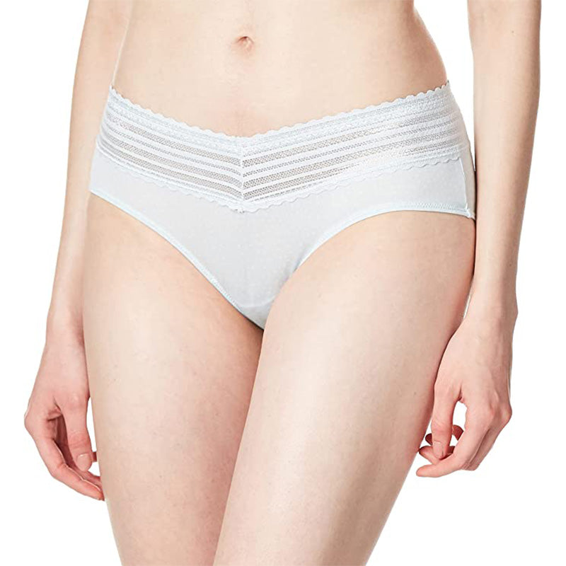 Warner's No Pinching Comfort Waist with Lace Microfiber Hipster Sterling Blue 2XL