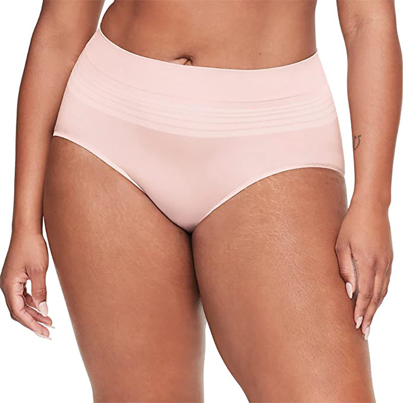 Warner's No Pinching Comfort Waist With Lace Smooth and Seamless Rosewater L