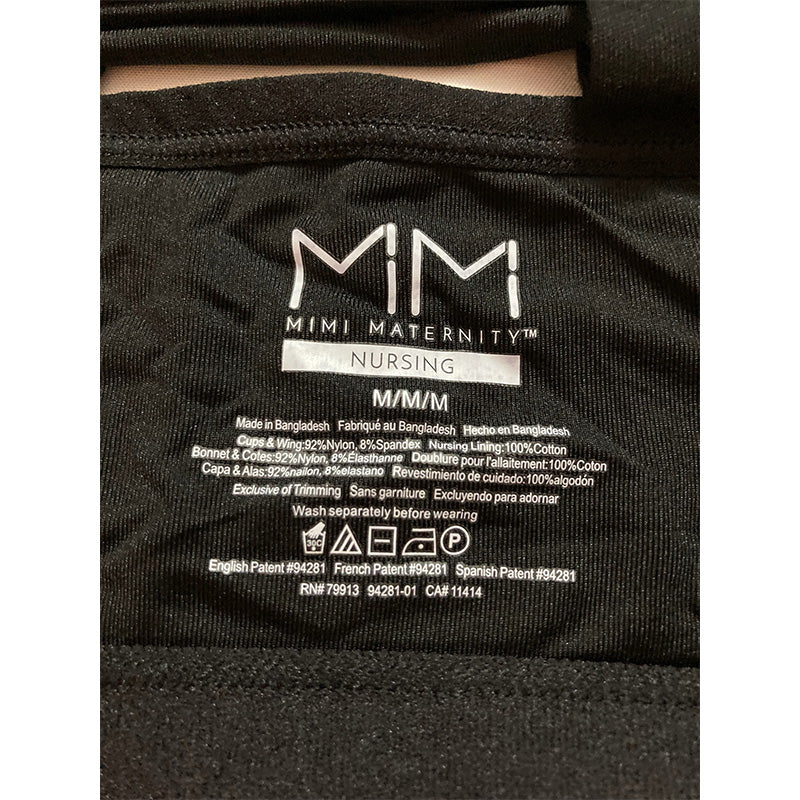 Motherhood Maternity Full-Coverage Clip-Down Nursing Black M