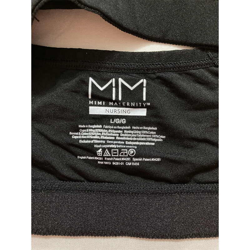 Motherhood Maternity Full-Coverage Clip-Down Nursing Black L