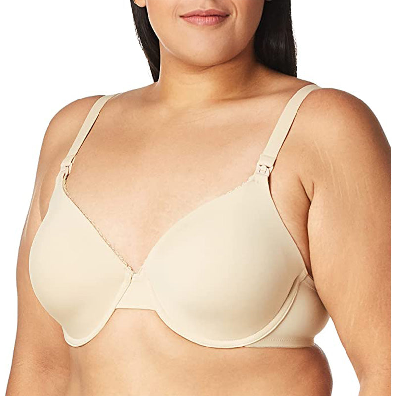 Motherhood Maternity Lightly Lined Full Coverage Nursing Bra Nude 34C