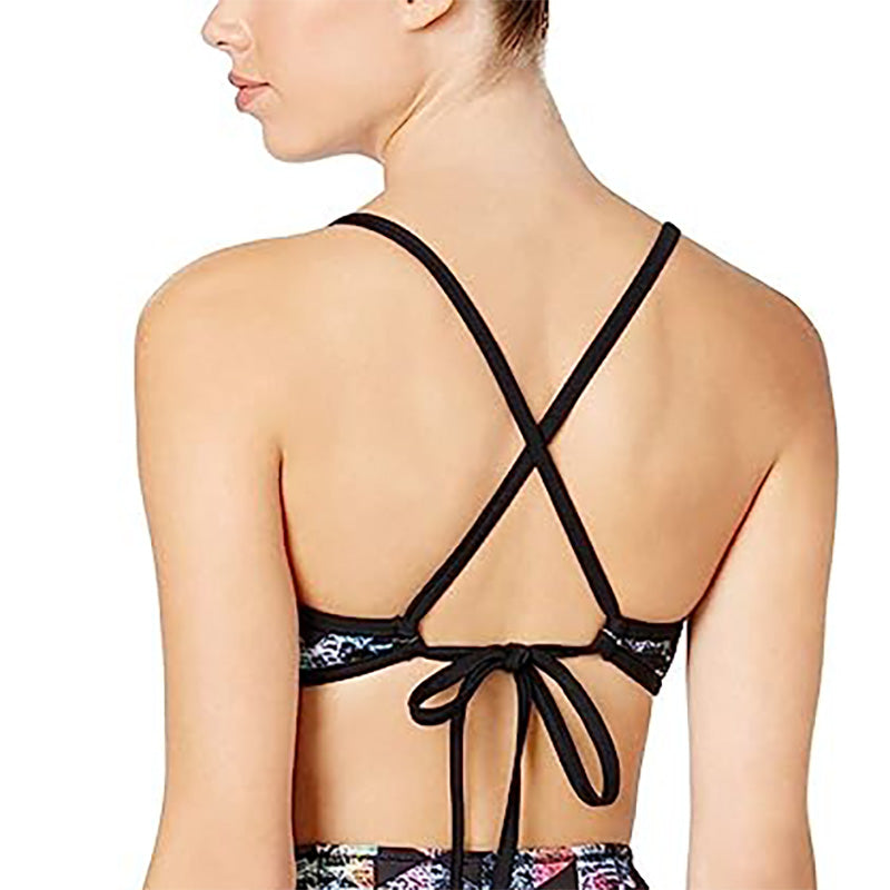 Hula Honey Just Another Brick Printed Molded Bikini Top Multicolor XS