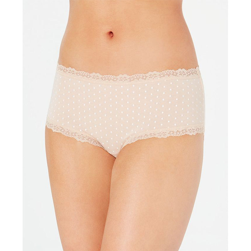 Jenni Women's Lace Trim Hipster Underwear Beige XL
