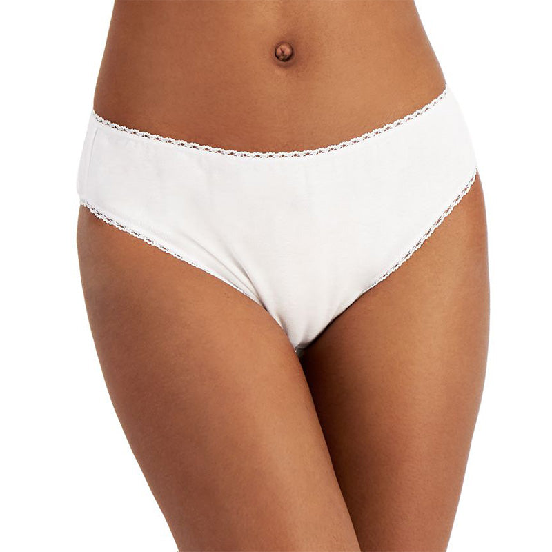 Charter Club Everyday Cotton High-Cut Brief Underwear Bright White XL