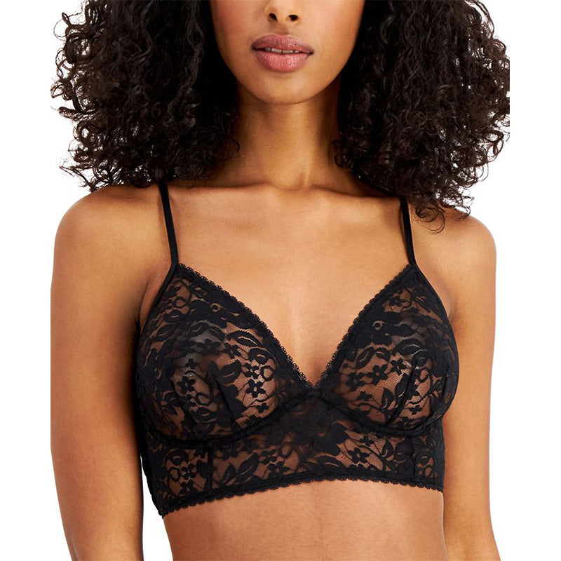 INC International Concepts Lace Bralette Lingerie Black M